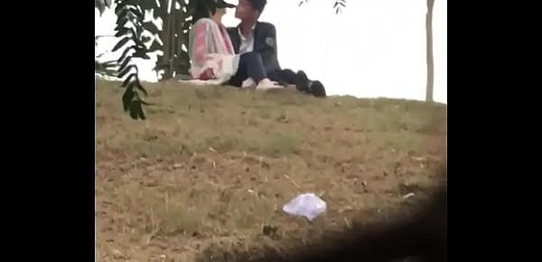  Indian lover kissing in park part 5